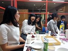 盛り上がった交流会の様子