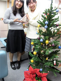 人間塾・ヤングセミナー2015：チョコのクリスマスツリーも！