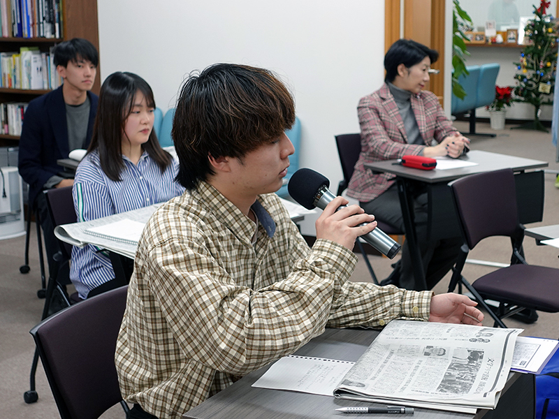 人間塾2024年度ヤングセミナー:記事の内容を発表